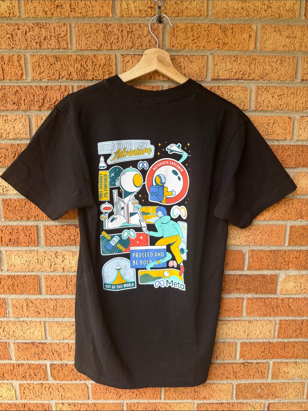Meta Limited Black TShirt Choose your Adventure Special Printing